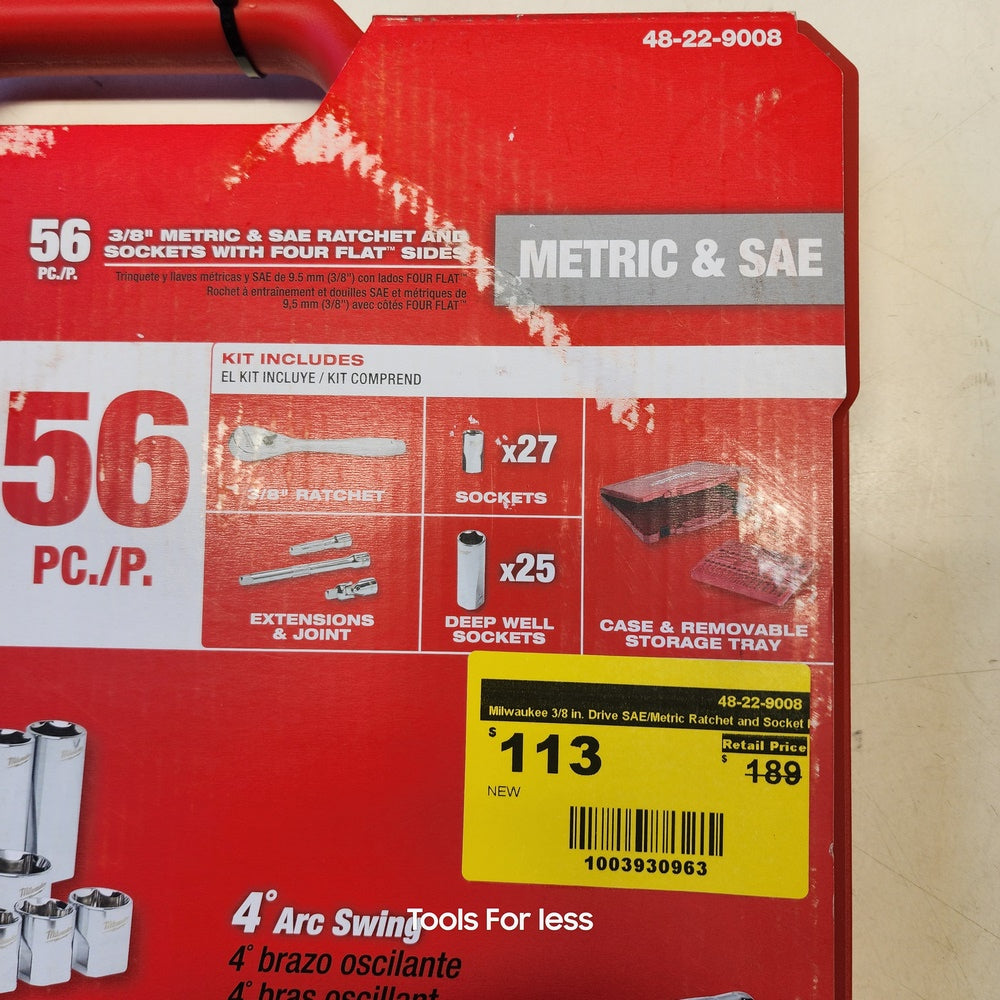 3/8 in Drive SAE/Metric Ratchet and socket 3/8 in Drive SAE/Metric Ratchet and socket